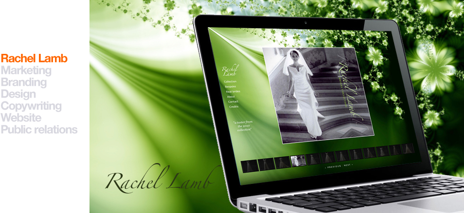 wedding dress designer website design and build